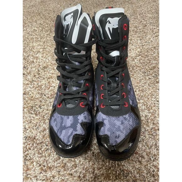 Venum Elite Boxing Lace Up Shoes Dark Camo Men’s Size 7 Brand New with Box - Picture 4 of 12
